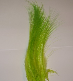 heron fine fibre natural white ( dyed chartreuse) (20 fs)